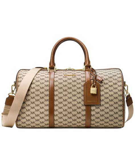 michael kors leather duffle bag|michael kors trolley suitcase.